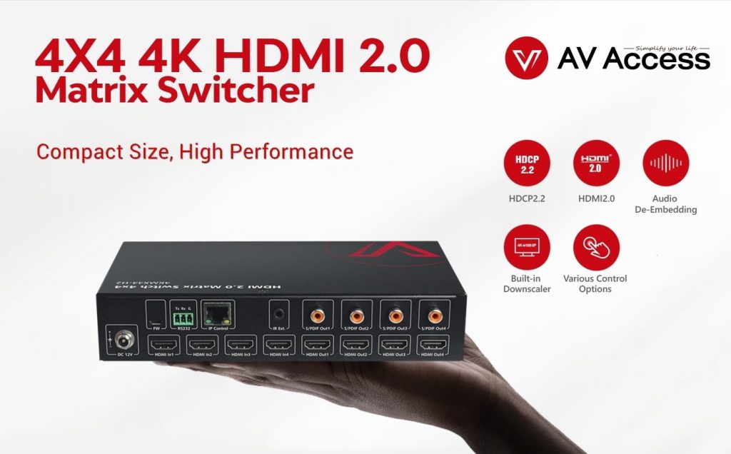 4KMX44-H2-Matrix-Switch-4K-4x2-HDMI-1