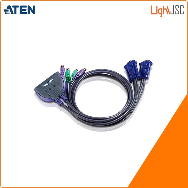Aten 2-Port PS/2 VGA Cable KVM Switch (0.9m)