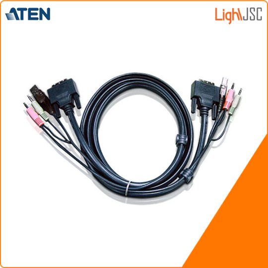 1.8M USB DVI-I Single Link KVM Cable