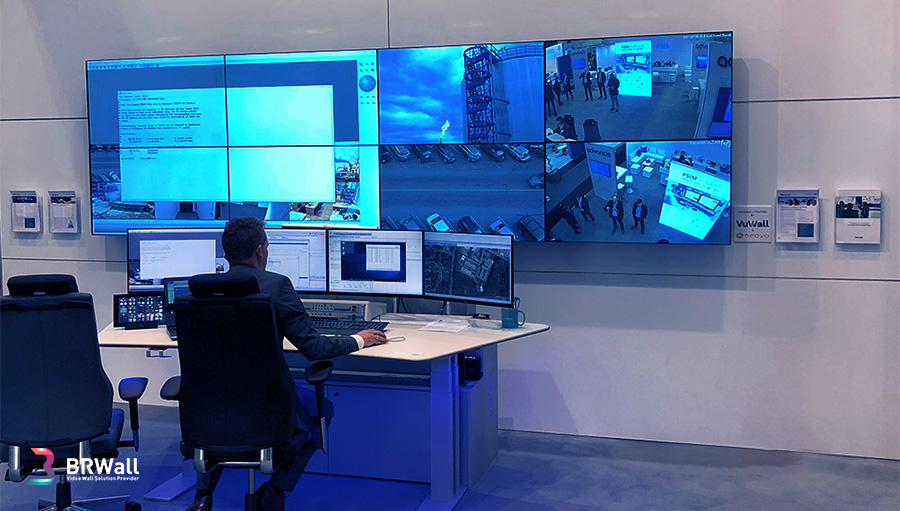Video wall 2x2 được ứng dụng trong các phòng giám sát an ninh