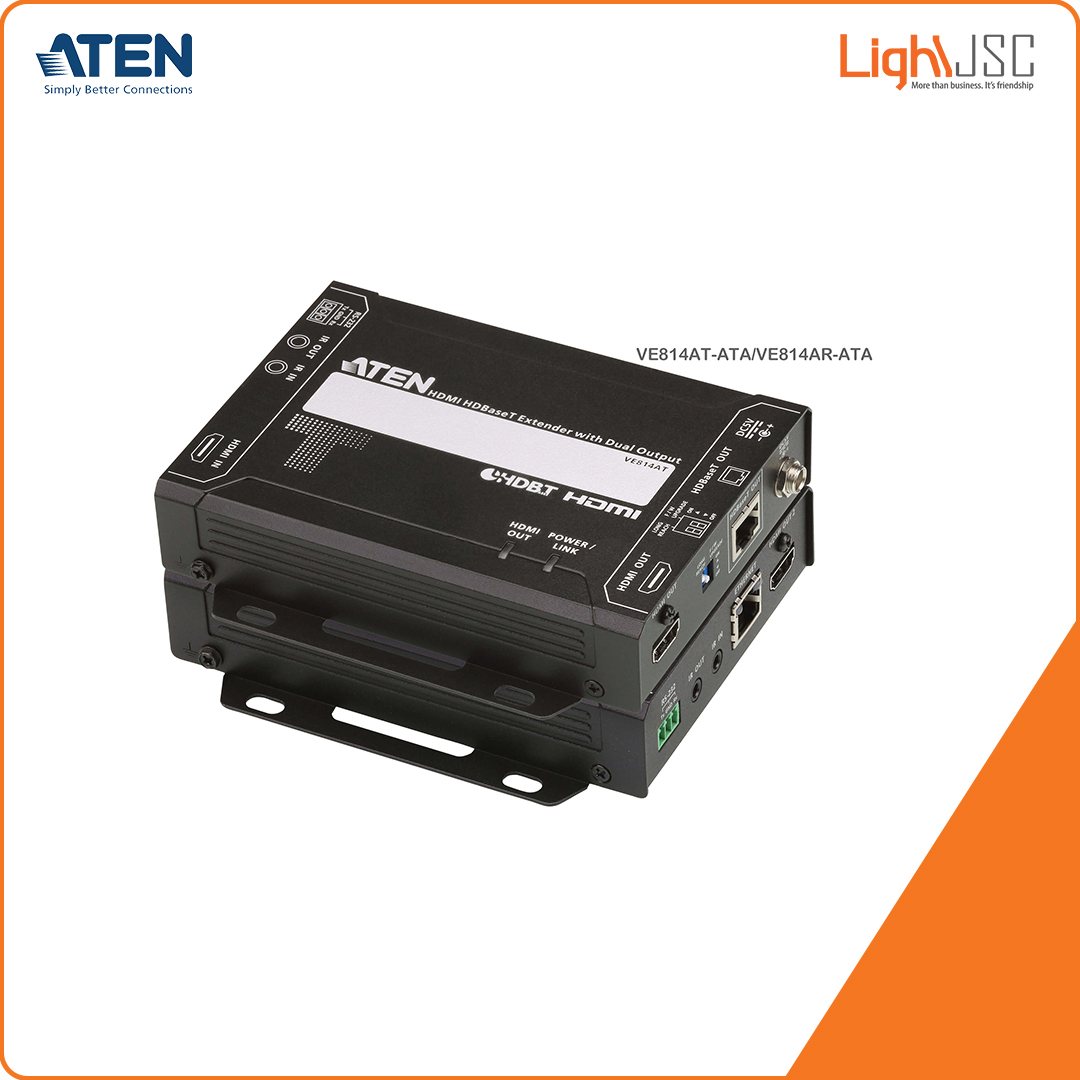 Aten VE814A HDMI HDBaseT Extender with Dual Output (4K@100m) (HDBaseT Class A)