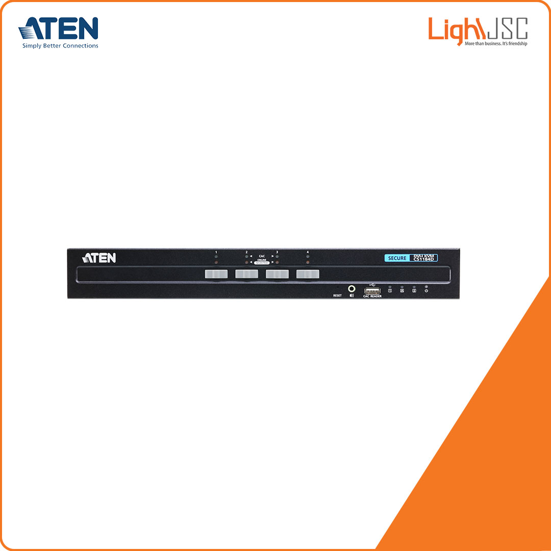 Aten CS1184D 4-Port USB DVI Secure KVM Switch (PSS PP v3.0 Compliant)'