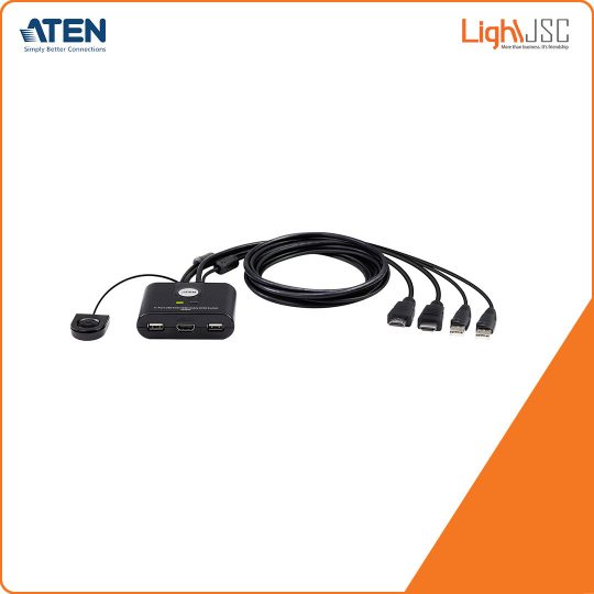 Aten CS22HF 2-Port USB FHD HDMI Cable KVM Switch