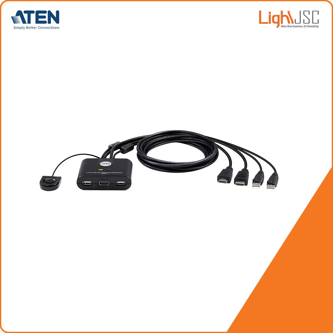 Aten CS22HF 2-Port USB FHD HDMI Cable KVM Switch