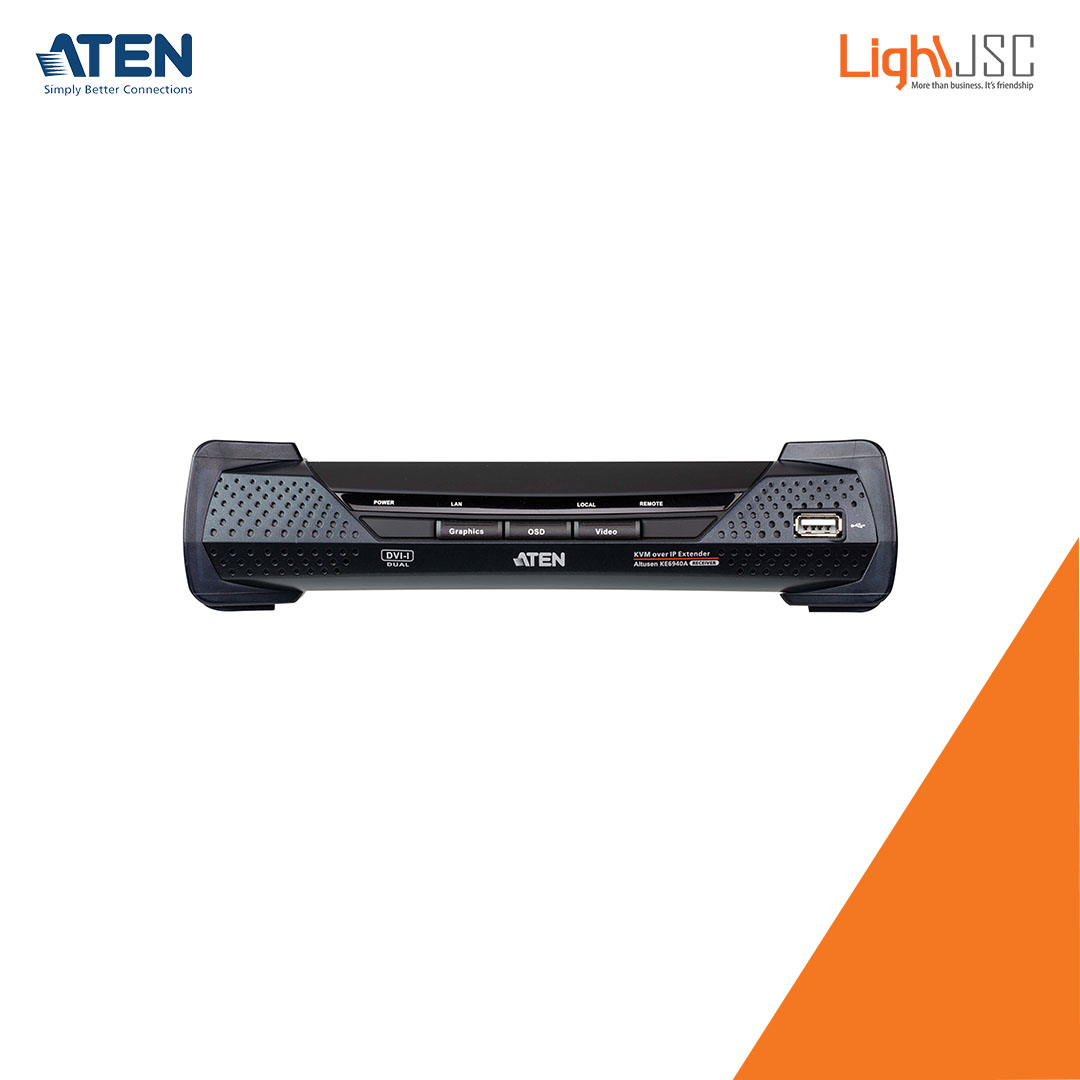 Aten KE6940ARDVI-I Dual Display KVM over IP Receiver - Image 2