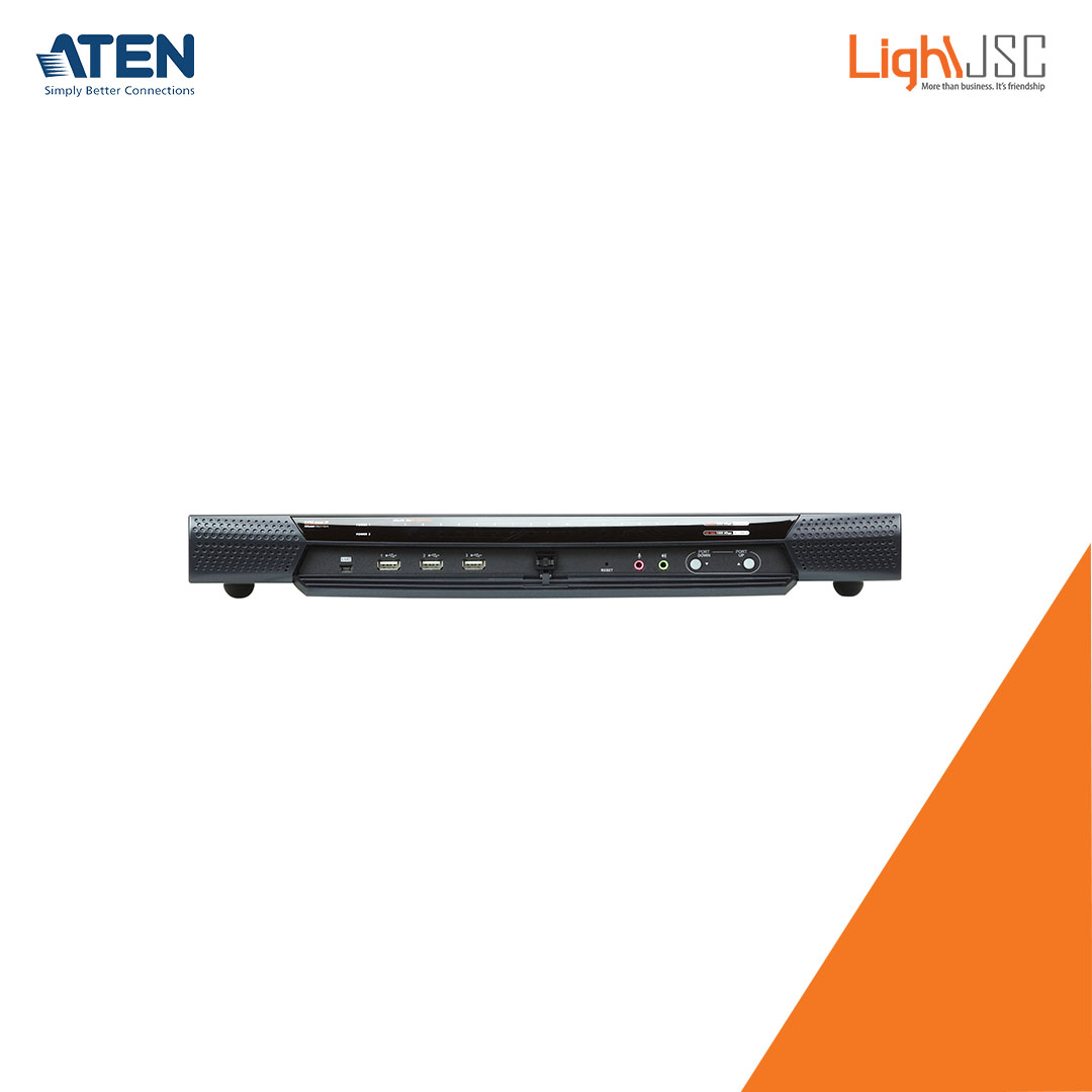 Aten KN2116VA 1-Local2-Remote Access 16-Port Multi-Interface Cat 5 KVM over IP Switch front