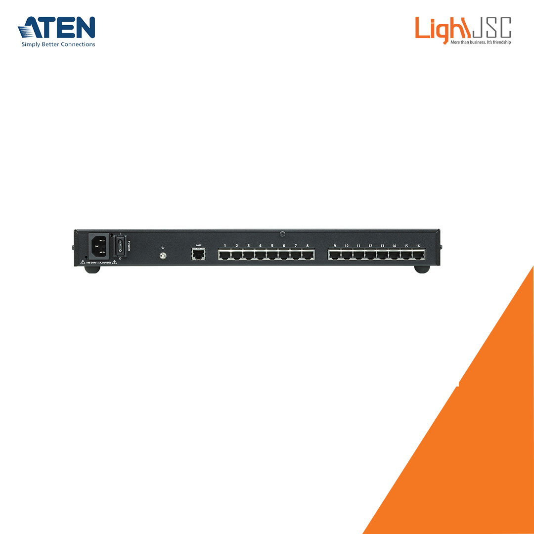Aten SN9116CO 16-Port Serial Console Server rear
