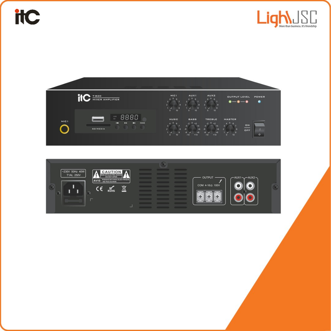 ITC T-77350B Bộ truyền, chuyển đổi âm thanh IP qua mạng công suất 350W