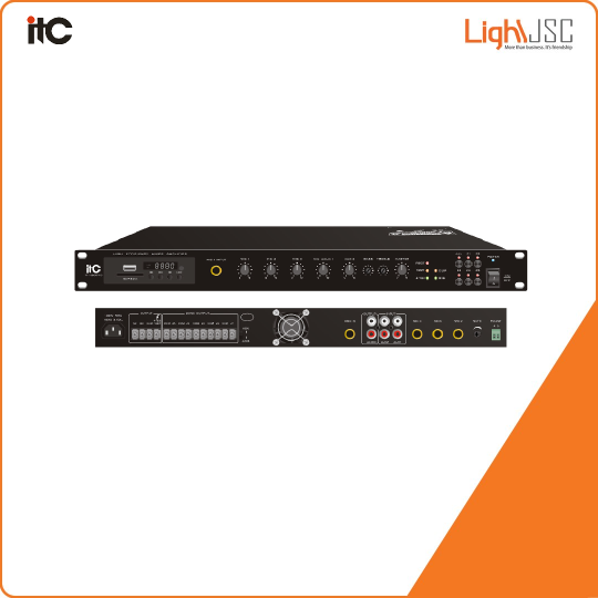 ITC TI-350DTB Bộ khuếch đại kèm trộn kỹ thuật số, tích hợp chọn 5 vùng loa, công suất 350W, Class-D Amply