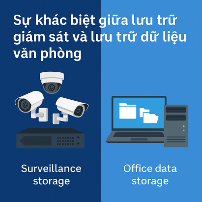 Sự khác biệt giữa lưu trữ giám sát và lưu trữ dữ liệu văn phòng