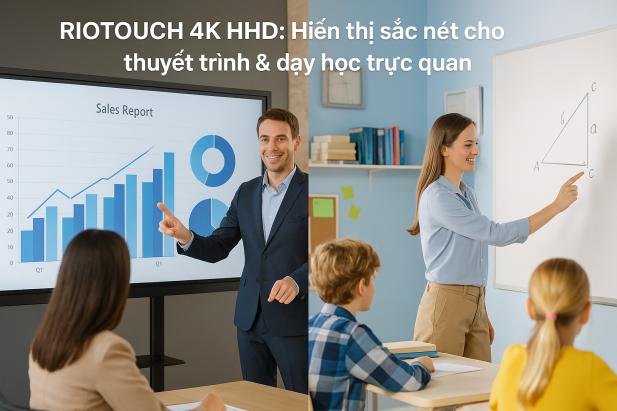 Màn hình tương tác RIOTOUCH : hiển thị sắc nét cho thuyết trình và dạy học trực quan