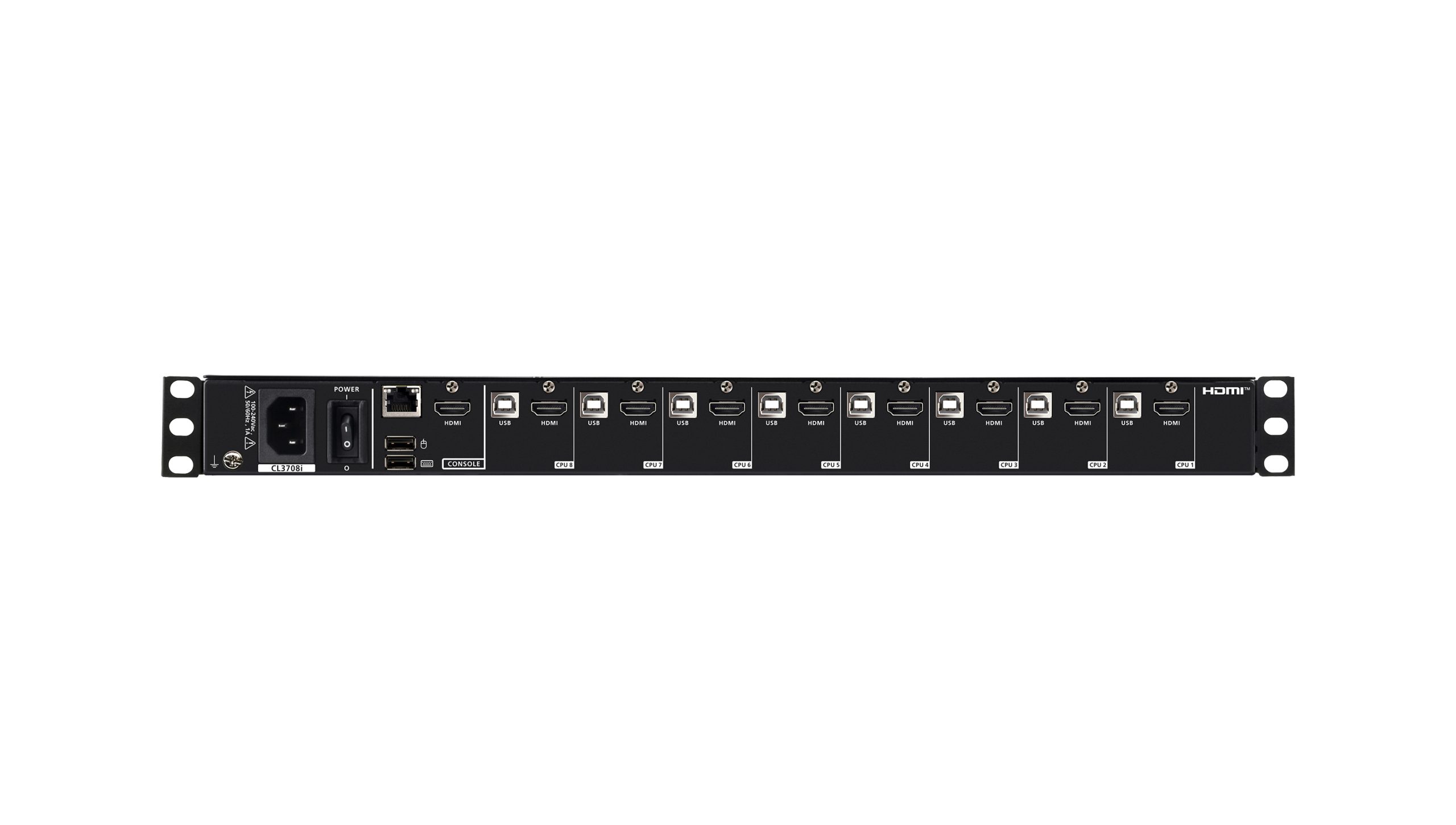 1-Bộ chuyển mạch KVM qua IP 8 cổng USB HDMI gắn ray đơn cho màn hình LCD FHD rộng, truy cập chia sẻ cục bộ/từ xa CL3708i - Image 3