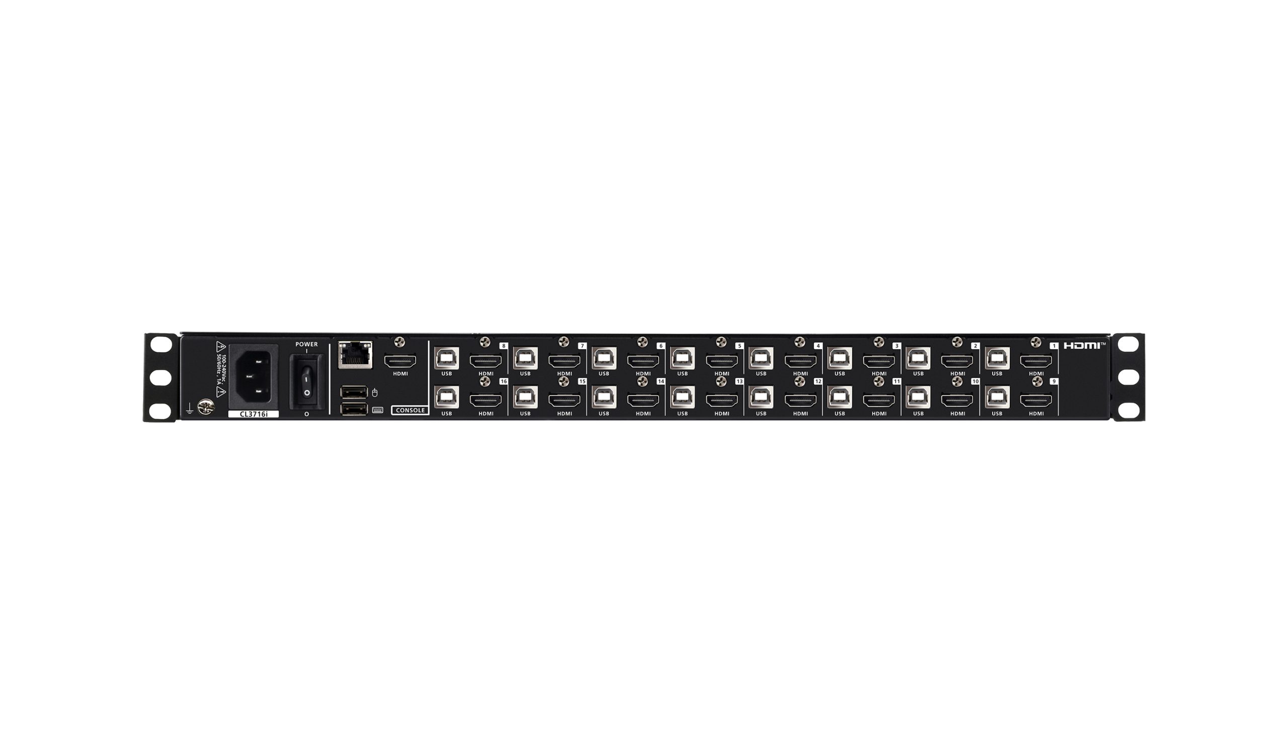 1-Bộ chuyển mạch KVM qua IP 16 cổng USB HDMI gắn ray đơn cho màn hình LCD FHD rộng, truy cập chia sẻ cục bộ/từ xa CL3716i - Image 3